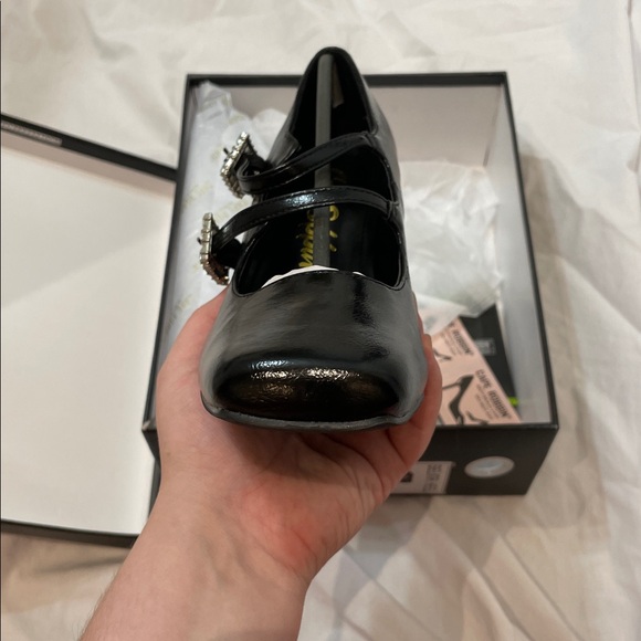 •CAPE ROBBIN• “Selina” Double Strap Mary Jane Heels - Black // NIB - Picture 10 of 16